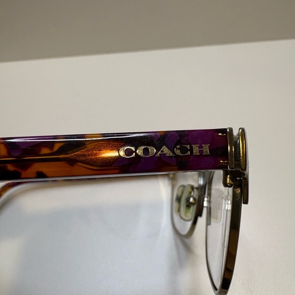 Coach Eyeglasses Frames HC5074 / 9241 (Satin Prpl Gold/Prpl Confetti) 52•17•135 - Picture 10 of 15